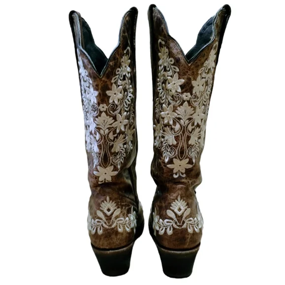 Moreria (Leather) Embroidered Floral Women's Western Boots. Size/9.5 - Picture 10 of 15